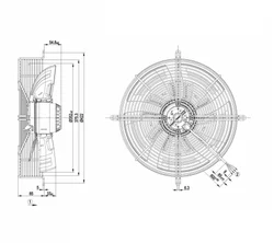 Осевой вентилятор ebmpapst S4E350AN0231