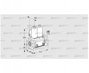 VCS780F05NNWL3B/MMMM/MMMM (88207274) Сдвоенный газовый клапан Kromschroder