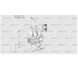 VCH2E40R/40R05FNHEVWSR8/PPPP/PPPP (88103890) Клапан с регулятором расхода Kromschroder