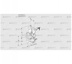 VAG350R/NKAE (88032315) Газовый клапан с регулятором соотношения Kromschroder