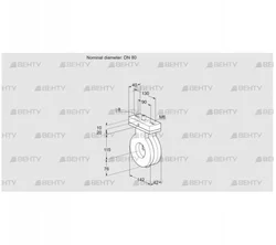 BVA80Z05V (88301048) Дроссельная заслонка Kromschroder