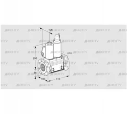 VCS7T80A05NLWLB/PPPP/PPPP (88207649) Сдвоенный газовый клапан Kromschroder