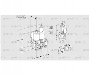 VCS3E50R/50R05NLWL3/PPZS/2-PP (88104775) Сдвоенный газовый клапан Kromschroder