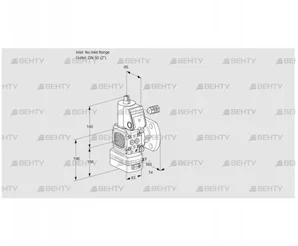 VAV3-/50F/NWAK (88016522) Газовый клапан с регулятором соотношения Kromschroder