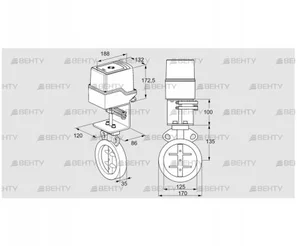 IDR125Z03D100AU/50-15W15E (88302798) Дроссельная заслонка Kromschroder