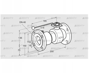 AKT 40F50TAS (03152298) Запорный кран Kromschroder