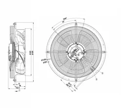 Осевой вентилятор ebmpapst W3G400CC2251