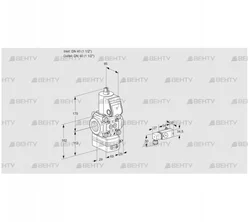 VAD240R/NQ-25A (88012341) Газовый клапан с регулятором давления Kromschroder