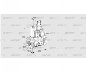 VCS8T100A05NLQRE/PPPP/PPPP (88202855) Сдвоенный газовый клапан Kromschroder