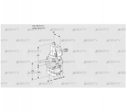 VAD350R/NPGR-100A (88026419) Газовый клапан с регулятором давления Kromschroder