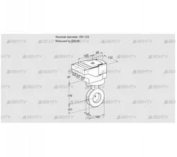 IBAF125/80Z05/20-15Q3TR10 (88300192) Дроссельная заслонка Kromschroder