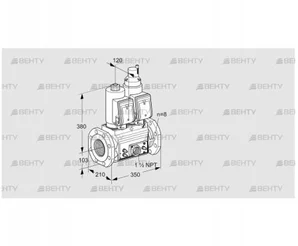 VCS8T100A05NLQGRE/MMVM/MMMM (88207950) Сдвоенный газовый клапан Kromschroder