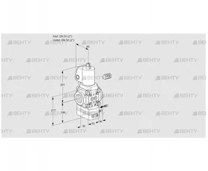 VAH350R/NQGLAE (88031514) Клапан с регулятором расхода Kromschroder