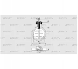 DKR 80Z03F350D (03149227) Дроссельная заслонка Kromschroder