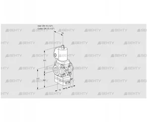 VAG1T15N/NQGLBA (88033533) Газовый клапан с регулятором соотношения Kromschroder