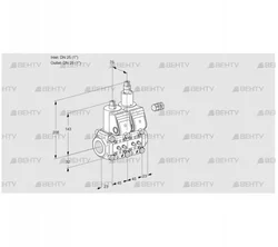 VCS1E25R/25R05NLWR/MMMM/MMMM (88104367) Сдвоенный газовый клапан Kromschroder