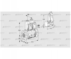 VCS780F05NNKGR3E/PPPP/PPZ- (88206513) Сдвоенный газовый клапан Kromschroder